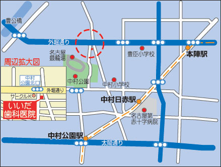 いいだ歯科アクセスマップ